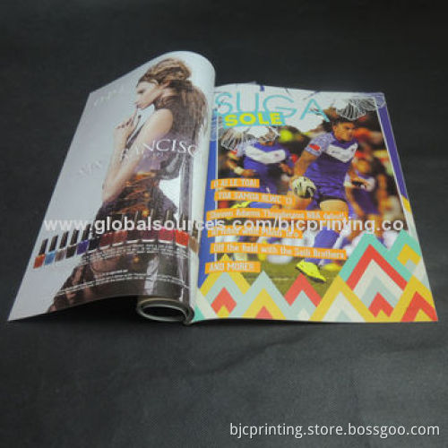 Glossy coated paper magazine printing, monthly periodical